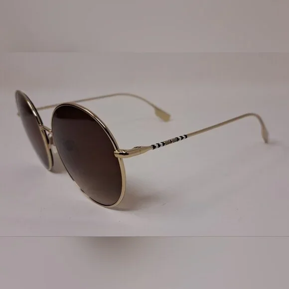 NWT Burberry Sunglasses Frames Only Prescription Gold Metal Full B3132 58-19-140